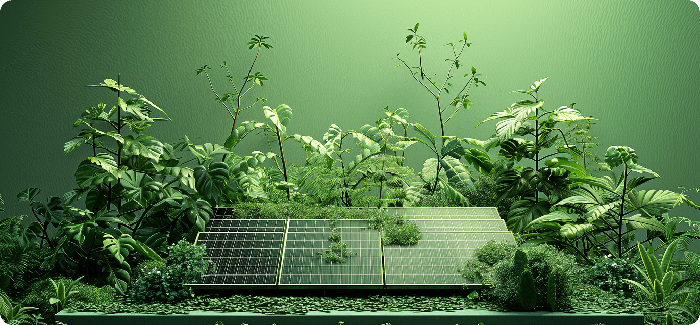 Premium solar panel installation surrounded by lush greenery in Tamil Nadu